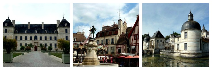 Ancy-le-Franc, Dijon, Tanlay, Burgundy Canal guidebook
