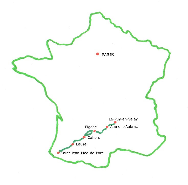 Chemin de Saint-Jacques map